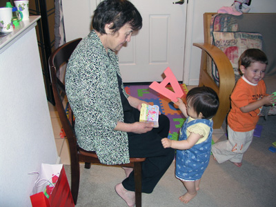 Alexandra and grand mom!